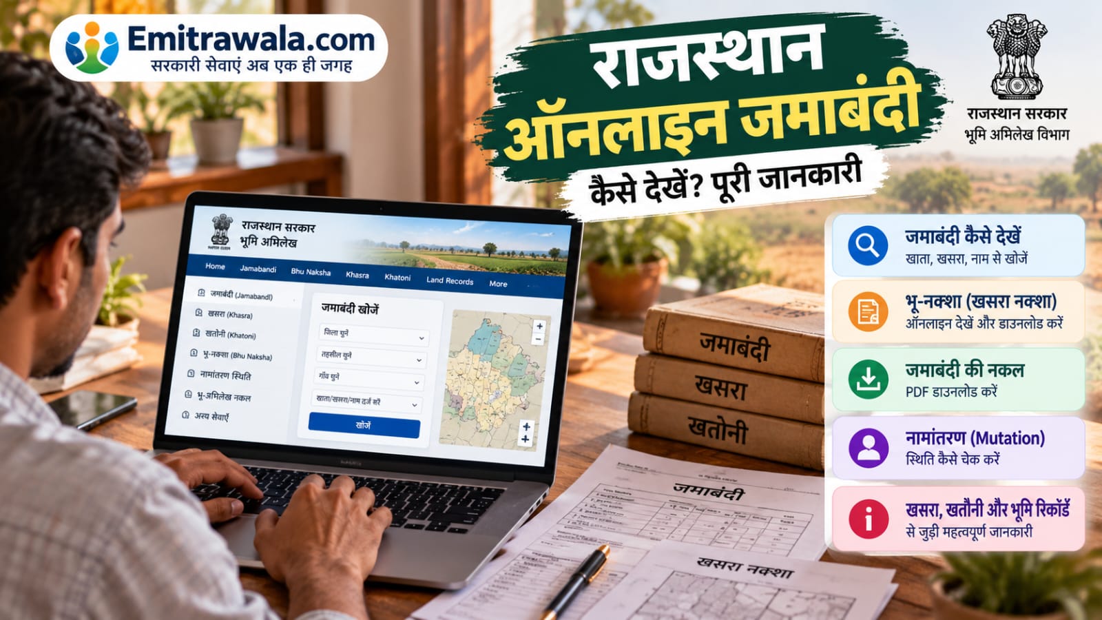 How to See Jamabandi Naksha (Land Map) Online in Rajasthan