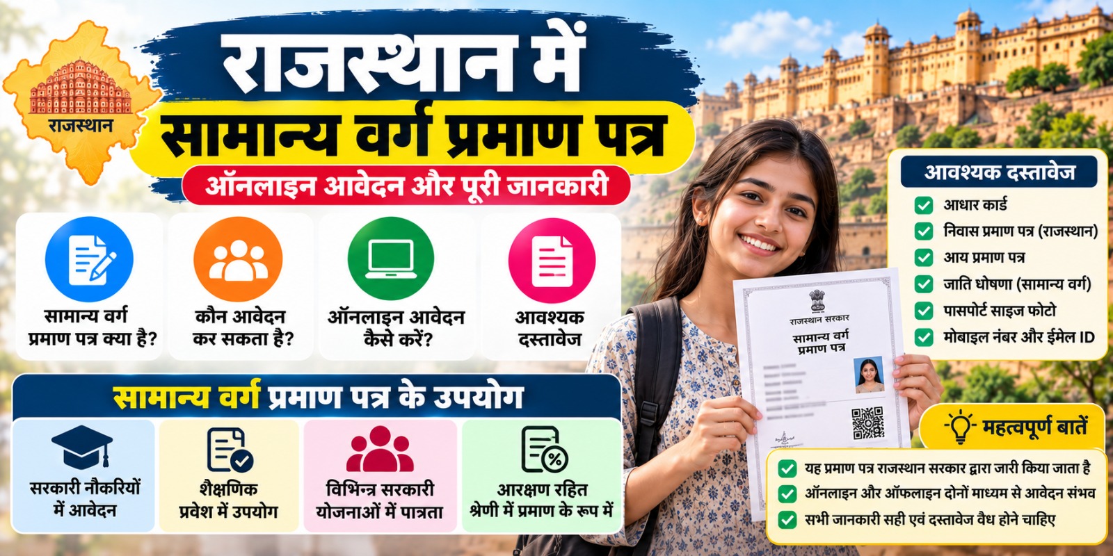 General Category Certificate in Rajasthan 2026: Do You Need One? Documents and Alternatives